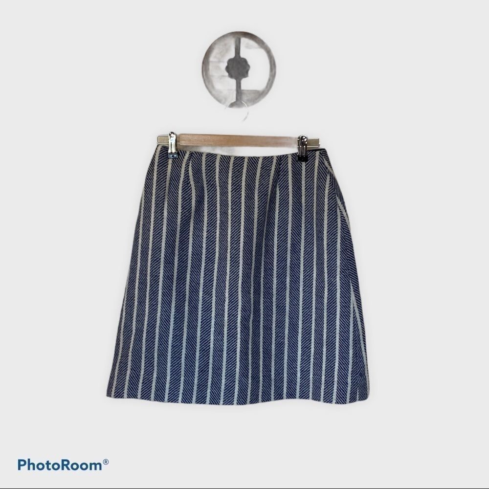 Tami Blue & White Pencil Skirt